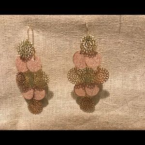 Beautiful Gold/Pink Hypoallergenic Earrings NWT